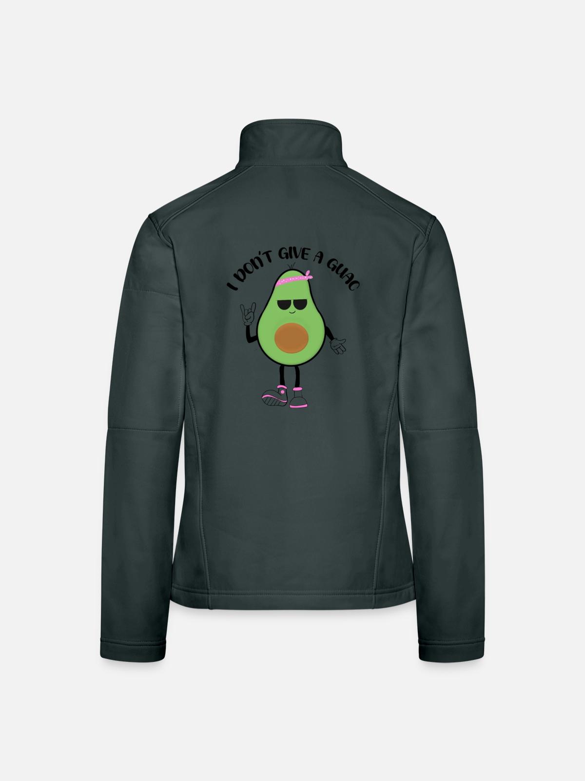 Sassy Avocado with Bandana - Women's Softshell Jacket - mouse grey - Back