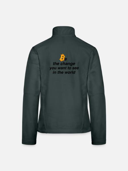 Be the change - Frauen Softshelljacke - Dunkelgrau
