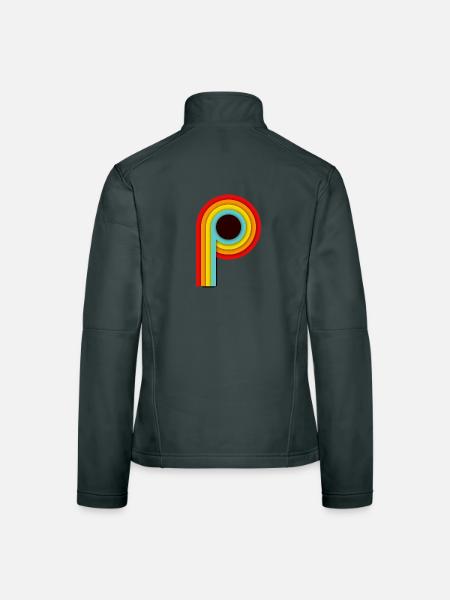 Retro Design Stripes P - Women's Softshell Jacket - mouse grey - Back