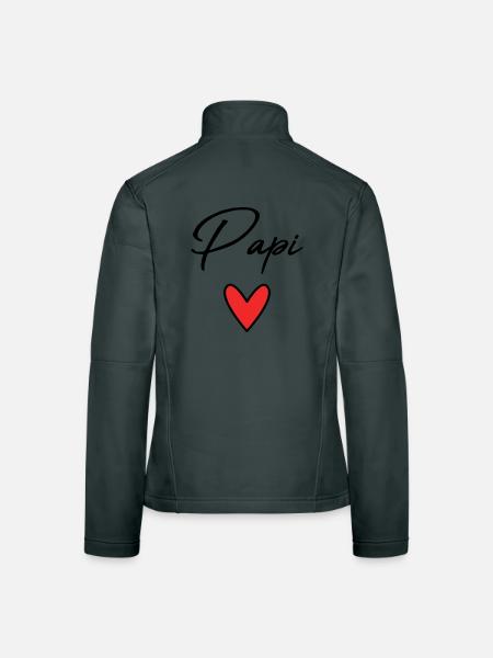 GRANDPA. DAD. FATHER'S DAY. HAPPY FATHER'S DAY - Women's Softshell Jacket - mouse grey - Back