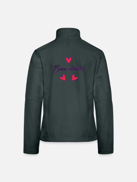 RETRAITE. RETRAITE. RETRAITEE. RETRAITE - Veste en tissu softshell Femme - gris foncé - Dos