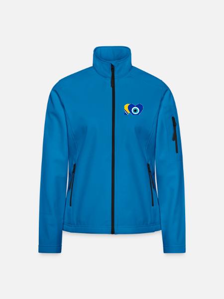 Bosnia Nazarpearl flag - Women's Softshell Jacket - light blue - Front