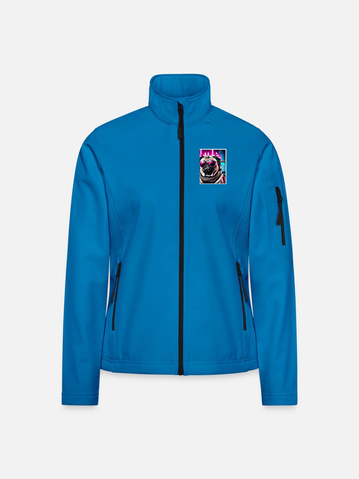 Cool Pug - Frauen Softshelljacke - Lichtblau - Vorne