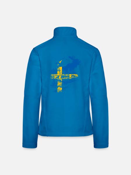 SCHWEDEN ELCH - Frauen Softshelljacke - Lichtblau