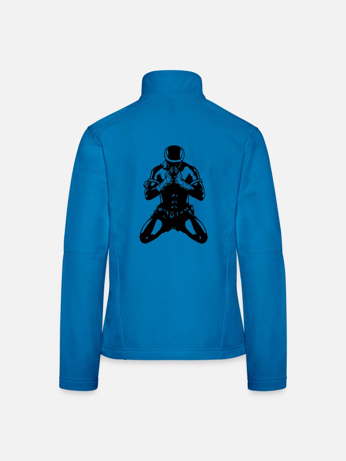 muay_thai_fighter04a - Frauen Softshelljacke - Lichtblau - Hinten