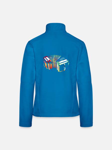 Leidenschaftlicher Bandoneon Tango - Frauen Softshelljacke - Lichtblau - Hinten