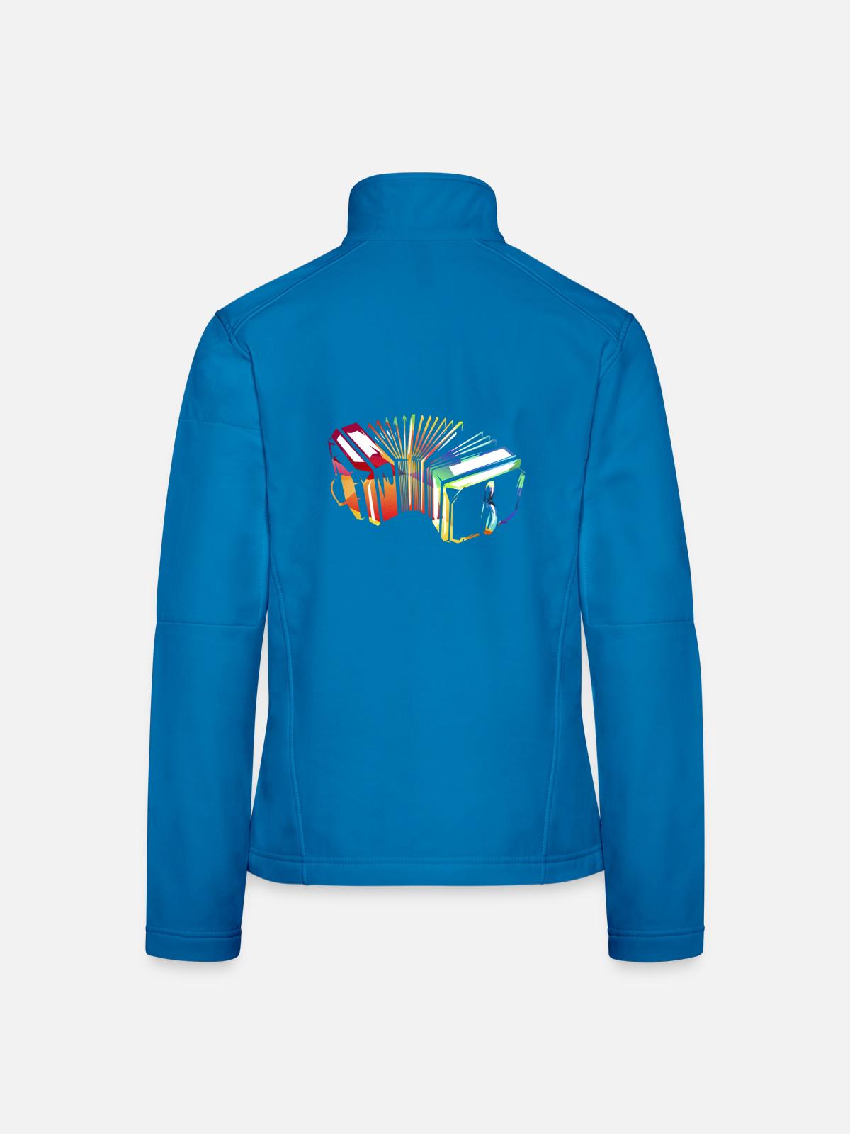 Leidenschaftlicher Bandoneon Tango - Frauen Softshelljacke - Lichtblau - Hinten