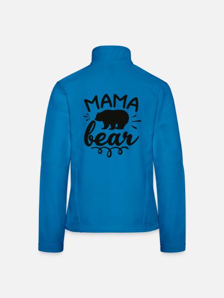 Mamabär als Muttertagsgeschenk - Frauen Softshelljacke - Lichtblau