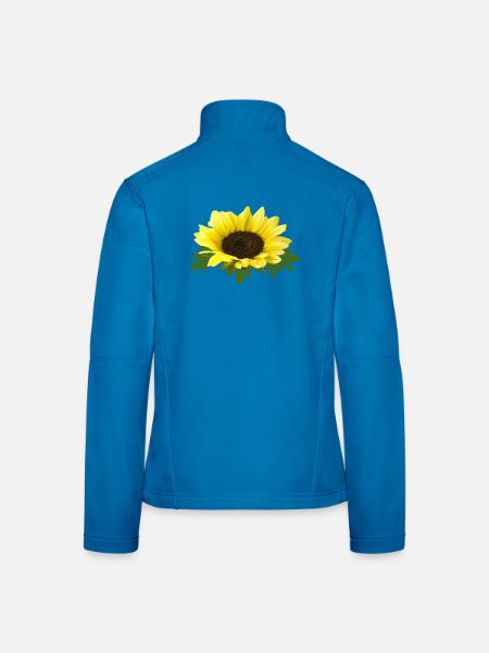 Sonnenblume - Frauen Softshelljacke - Lichtblau - Hinten