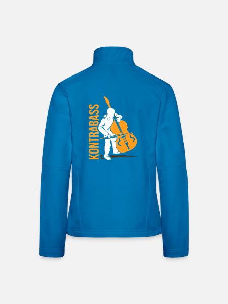 Schwingender Kontrabass Orchesterprobe - Frauen Softshelljacke - Lichtblau - Hinten