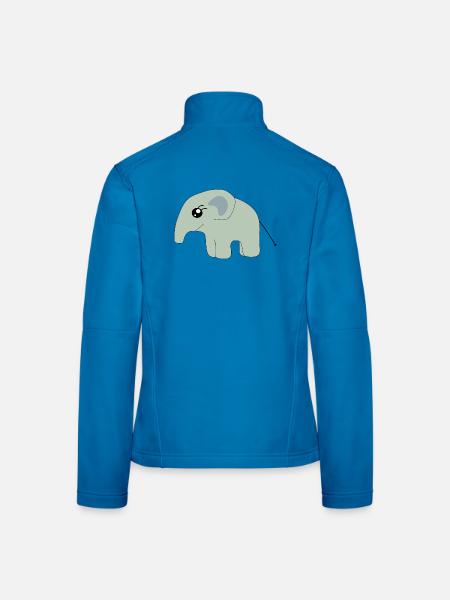 Elefant Geschenk Baby Geburt Babyparty Taufe - Frauen Softshelljacke - Lichtblau