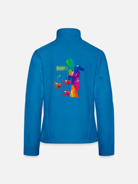 Geschickter Diabolo Zirkusartist - Frauen Softshelljacke - Lichtblau - Hinten