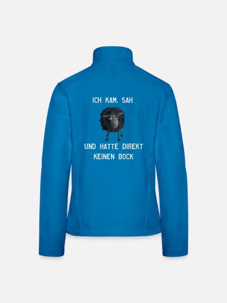 Schwarzes Schaf - Hatte direkt keinen Bock - Frauen Softshelljacke - Lichtblau - Hinten