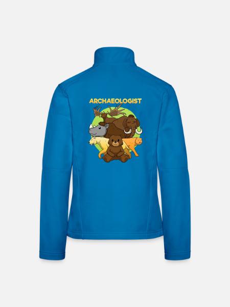 Ice Age Animals Stone Age Mammoths - Frauen Softshelljacke - Lichtblau - Hinten