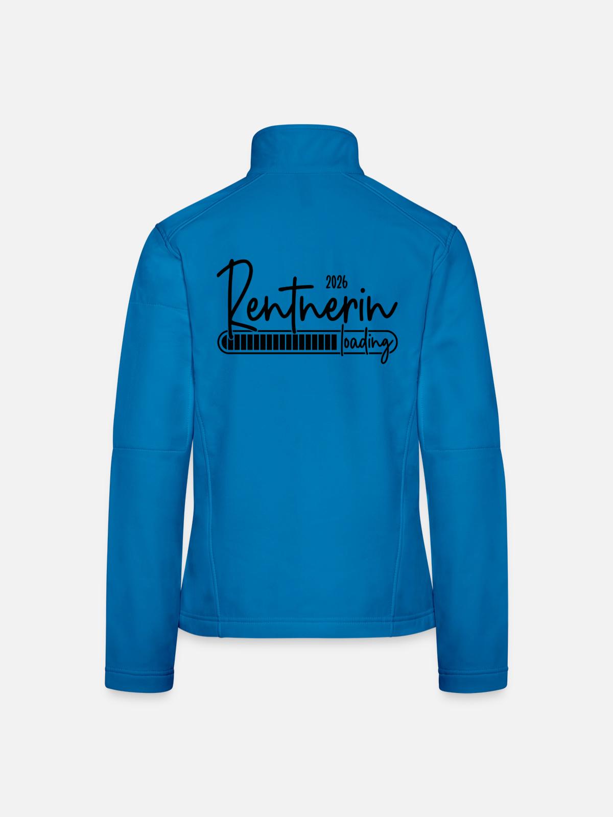 Rentnerin 2026 Loading - Frauen Softshelljacke - Lichtblau - Hinten