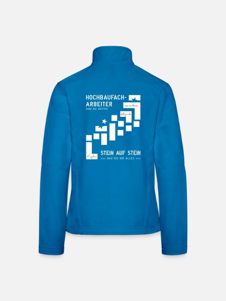Hochbaufacharbeiter - Frauen Softshelljacke - Lichtblau - Hinten