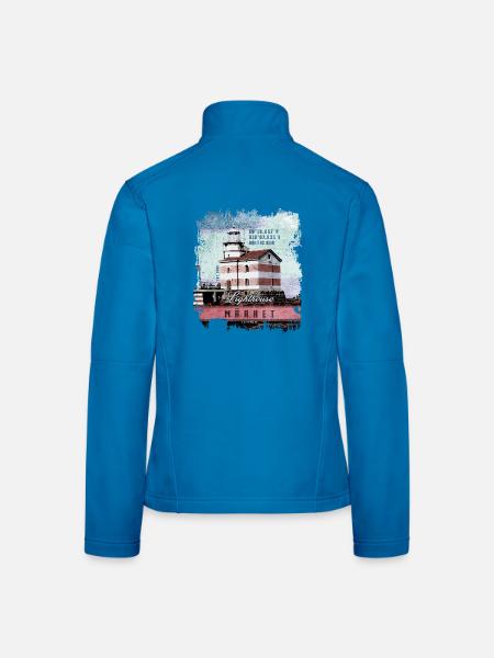 Märke leuchtturm produkte, Finnland Leuchtturm, Farbe - Frauen Softshelljacke - Lichtblau - Hinten
