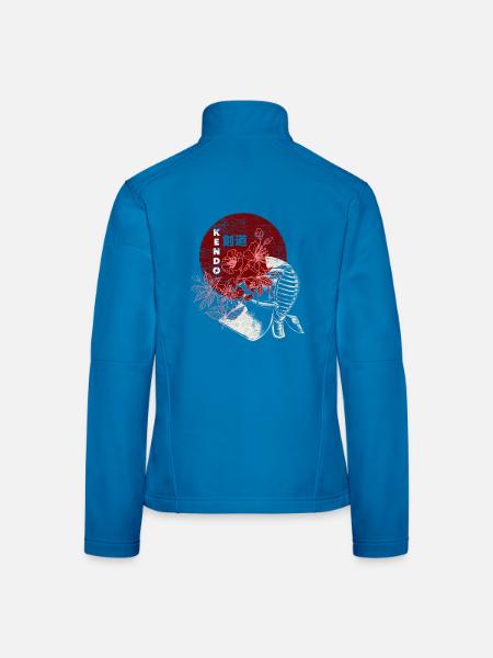 Leidenschaftliche Kendo Kämpferin - Frauen Softshelljacke - Lichtblau - Hinten
