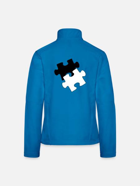 Puzzle - Frauen Softshelljacke - Lichtblau - Hinten