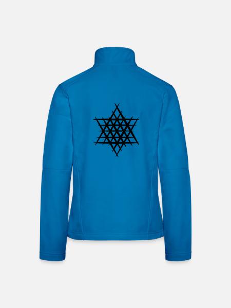 Judentum Symbol Davidstern Stern jüdisch - Frauen Softshelljacke - Lichtblau - Hinten