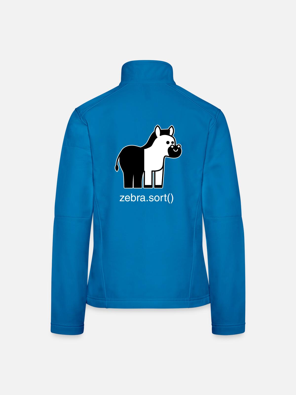 Sortiertes Zebra - Frauen Softshelljacke - Lichtblau - Hinten