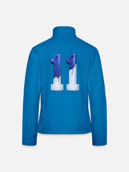 NO. 11 NUMBER 11 BLUE WHITE 11TH BIRTHDAY - Women's Softshell Jacket - light blue - Back