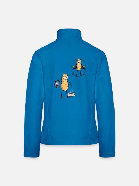 Peanut Morning Grouch Early Bird Bodybuilder - Women's Softshell Jacket - light blue - Back