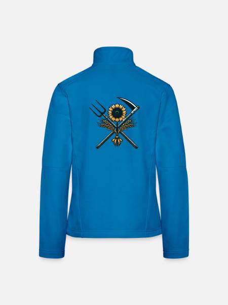 Agriculture Logo - Women's Softshell Jacket - light blue - Back