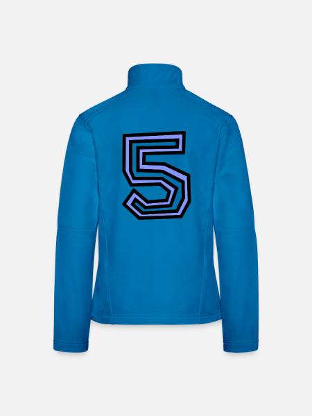 5. 5 JAHRE - Frauen Softshelljacke - Lichtblau - Hinten