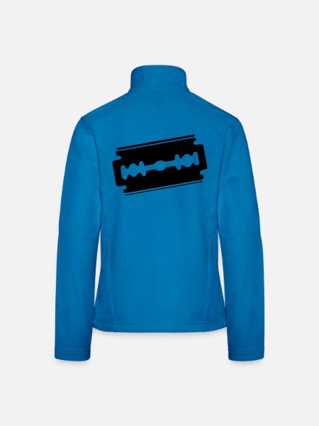 rasierklinge - Frauen Softshelljacke - Lichtblau - Hinten