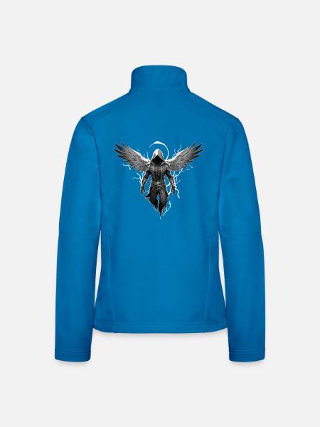 Todesengel - Frauen Softshelljacke - Lichtblau - Hinten