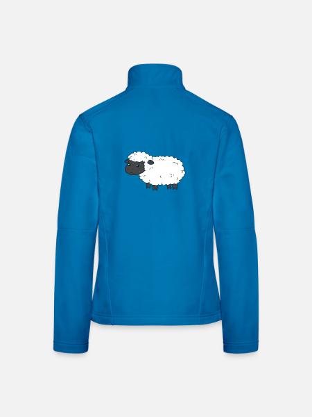 Cute Sheep - Frauen Softshelljacke - Lichtblau - Hinten