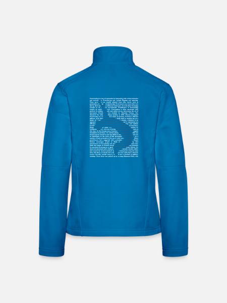 Waghalsiger Freerunning Straßensport - Frauen Softshelljacke - Lichtblau - Hinten
