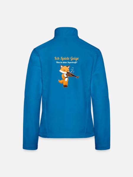 Spiele Geige Superkraft Violinist Violinenspieler - Frauen Softshelljacke - Lichtblau - Hinten