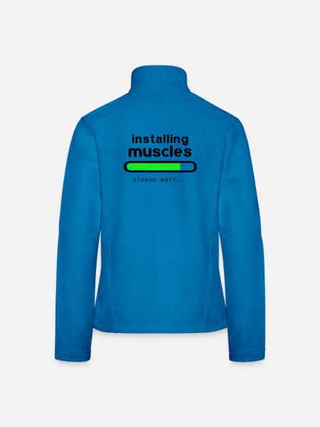 Aufbau von Muskeln - Frauen Softshelljacke - Lichtblau - Hinten