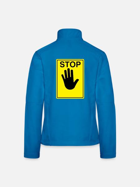 Stop Schild Logo - Frauen Softshelljacke - Lichtblau