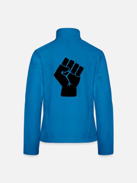 Poing levé de solidarité - Veste en tissu softshell Femme - bleu clair
