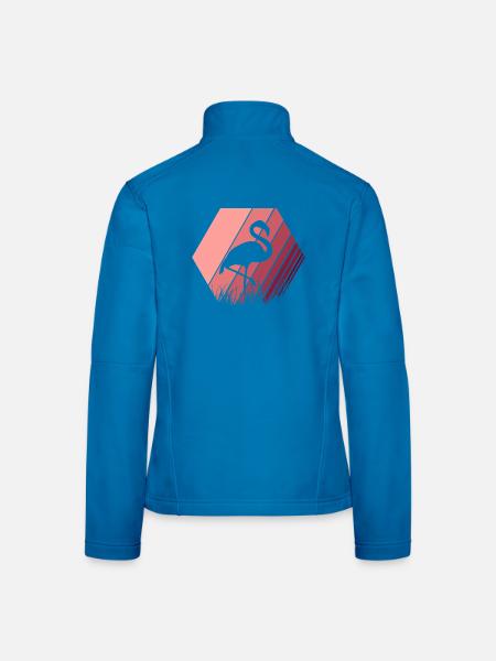 Flamingo - Frauen Softshelljacke - Lichtblau - Hinten