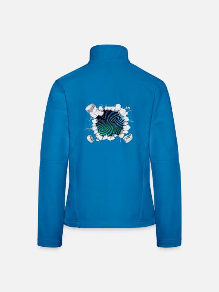 Matrix eddy current breaks out - Women's Softshell Jacket - light blue - Back