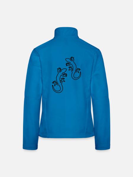 gecko zwei - Frauen Softshelljacke - Lichtblau - Hinten