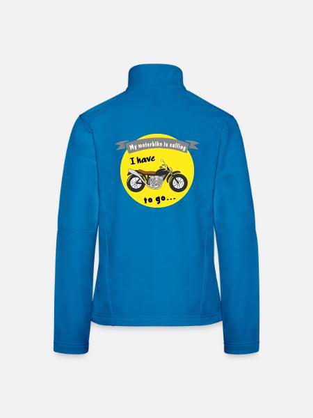 my motorbike is calling - Frauen Softshelljacke - Lichtblau - Hinten