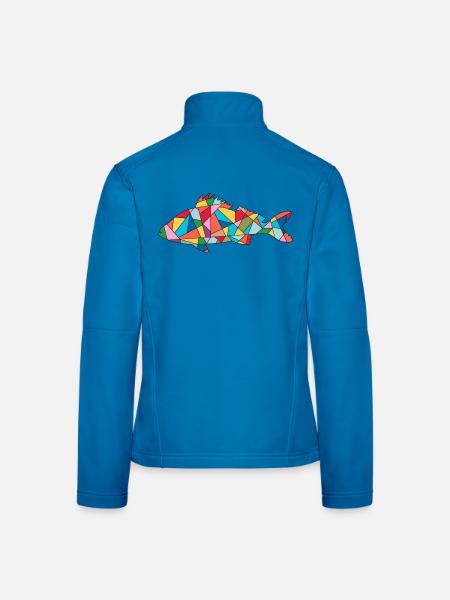 Barsch Angler Design Barschangeln Barsche Angeln - Frauen Softshelljacke - Lichtblau