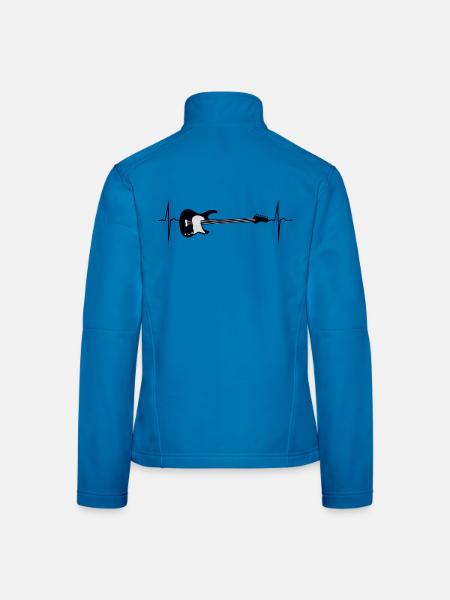 mein herz schlägt für e gitarre - Frauen Softshelljacke - Lichtblau - Hinten