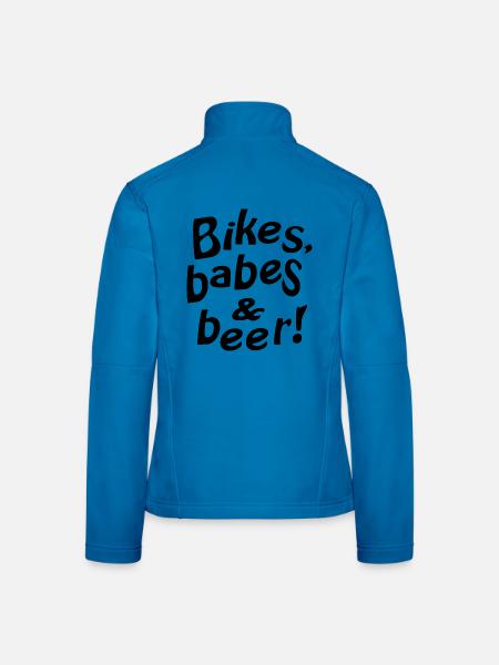 bikes babes beer - Frauen Softshelljacke - Lichtblau - Hinten