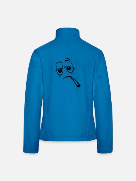 Weed thc stoned - Bleiben Sie ruhig, rauchen Sie Gras - Frauen Softshelljacke - Lichtblau - Hinten