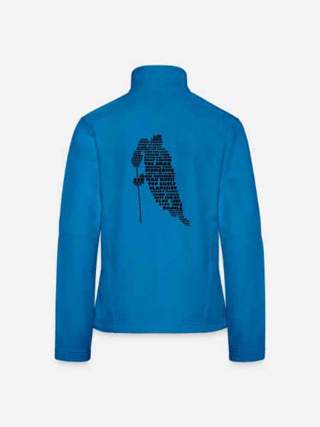 Sprache der Hockey (Schwarz) - Frauen Softshelljacke - Lichtblau