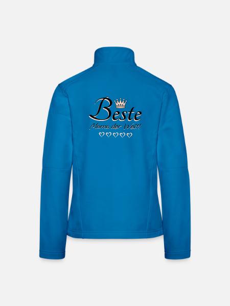 Beste Mama der Welt Sprüche Geschenk u.a Muttertag - Frauen Softshelljacke - Lichtblau - Hinten