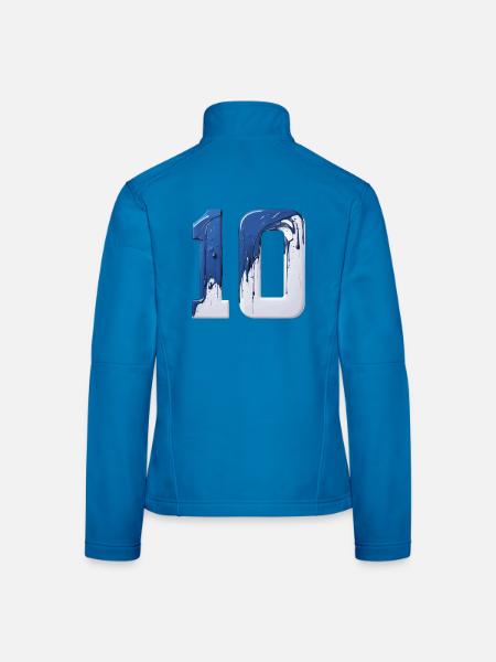 NON. 10 NUMÉRO 10 BLEU BLANC 10E ANNIVERSAIRE - Veste en tissu softshell Femme - bleu clair - Dos