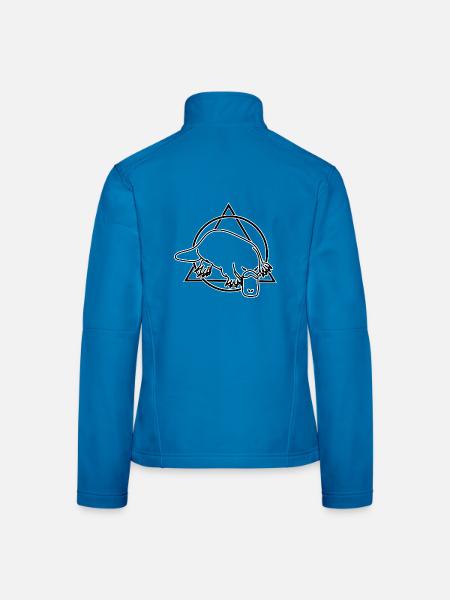 Neugieriges Schnabeltier Flussufer - Frauen Softshelljacke - Lichtblau - Hinten