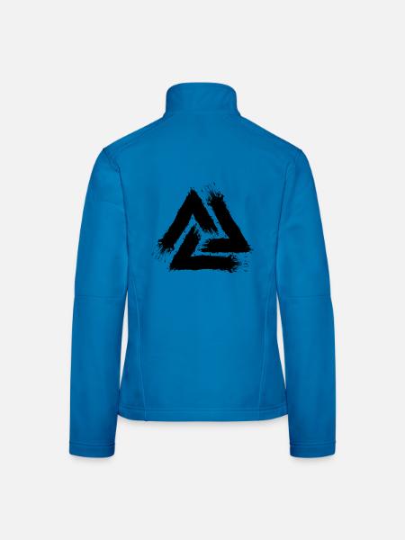 Valknut Symbol Schwarz Symbol Keltisches Symbol - Frauen Softshelljacke - Lichtblau - Hinten